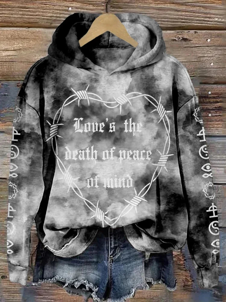 Bad Omens Tie Dye Hoodie Rock Band Inspired Art Hoodie Love's The Death Od Peace Of Mind
