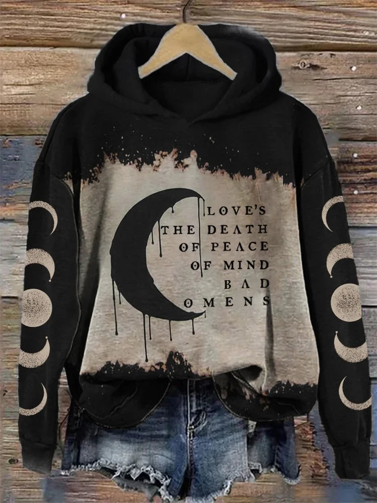 Bad Omens Hoodie For Fans Rock Band Inspired Moth Hoodie Love's The Death Of Peace Of Mind