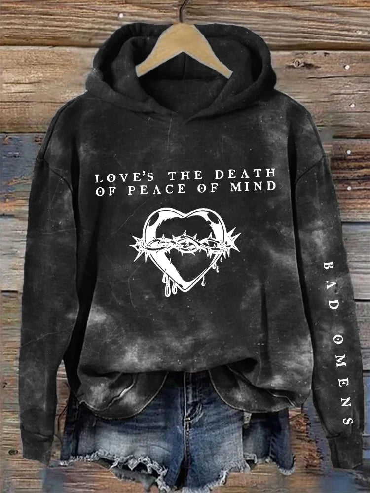 Bad Omens Hoodie Bad Omens Merch Love's The Death Of Peace Of Mind Tie Dye Hoodie Gifts For Fan