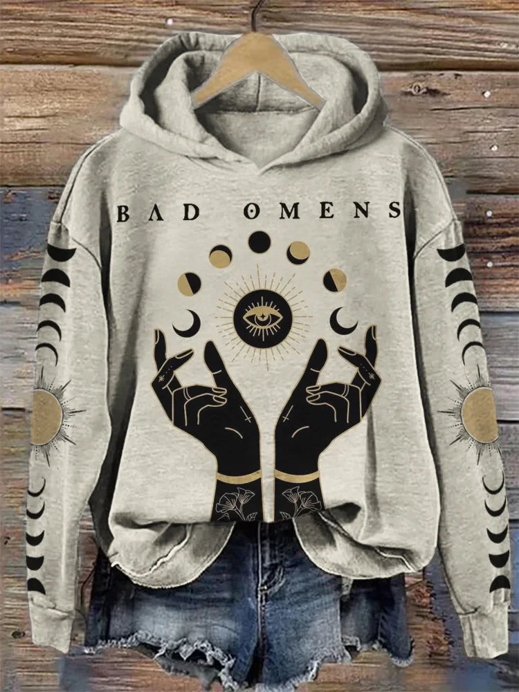 Bad Omens Hoodie Rock Band Inspired Moon Phase Mystical Hoodie Gifts For Rock Fans