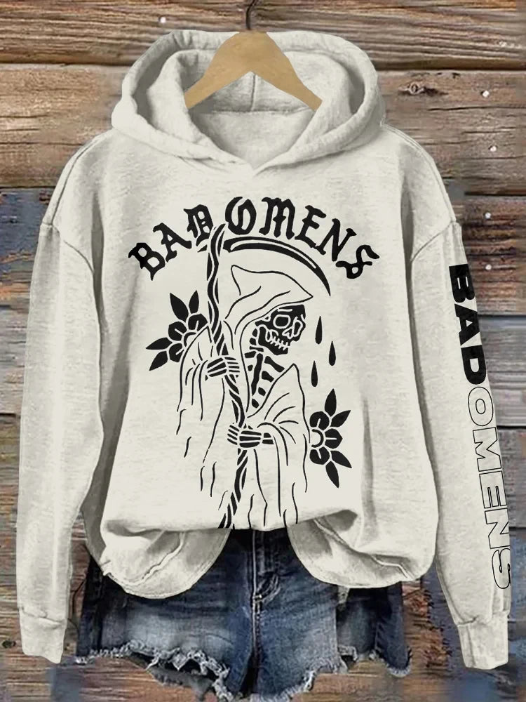 Bad Omens Hoodie Rock Band Inspired Pattern Hoodie Bad Omens Merchandise Fan Gift