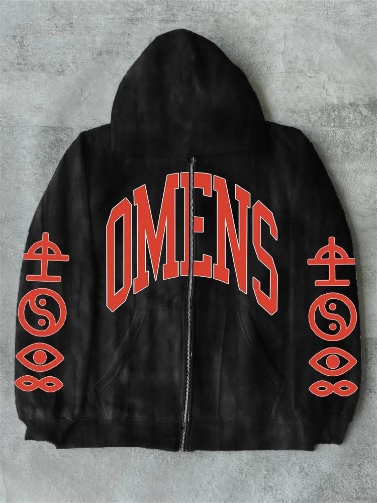 Bad Omens Wash Zipper Hoodie Rock Band Inspired Hoodie Gifts For Rock Lovers