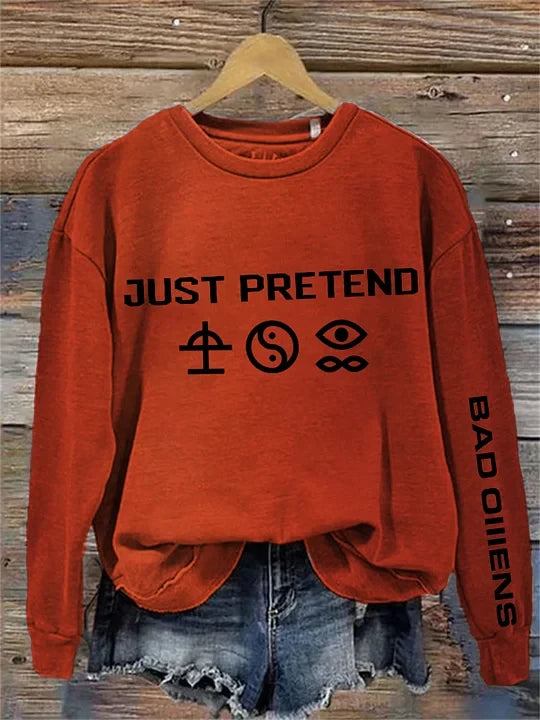 Bad Omens Sweatshirt Rock Band Inspired Just Pretend Sweatshirt Bad Omens Merchandise