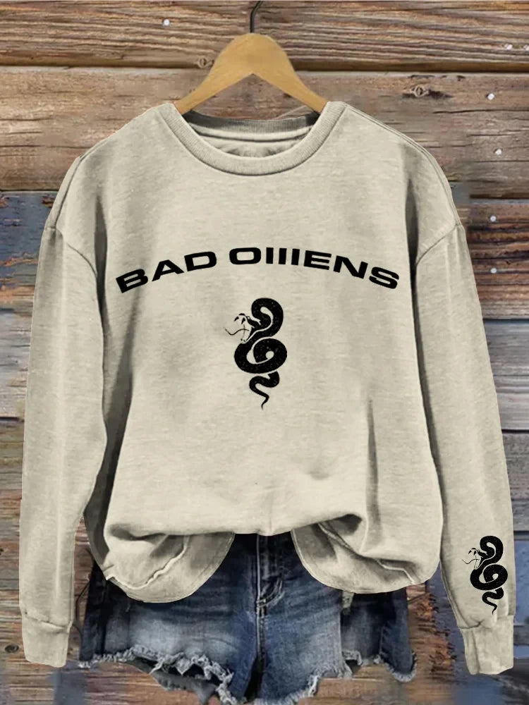 Bad Omens Sweatshirt Rock Band Inspired Snake Graphic Sweatshirt Bad Omens Merchandise