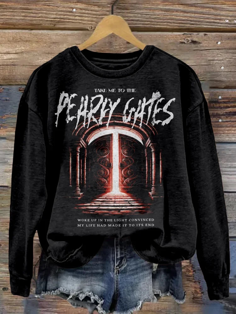 Bad Omens Sweatshirt Take Me To The Pearly Gates Sweatshirt Bad Omens Merch