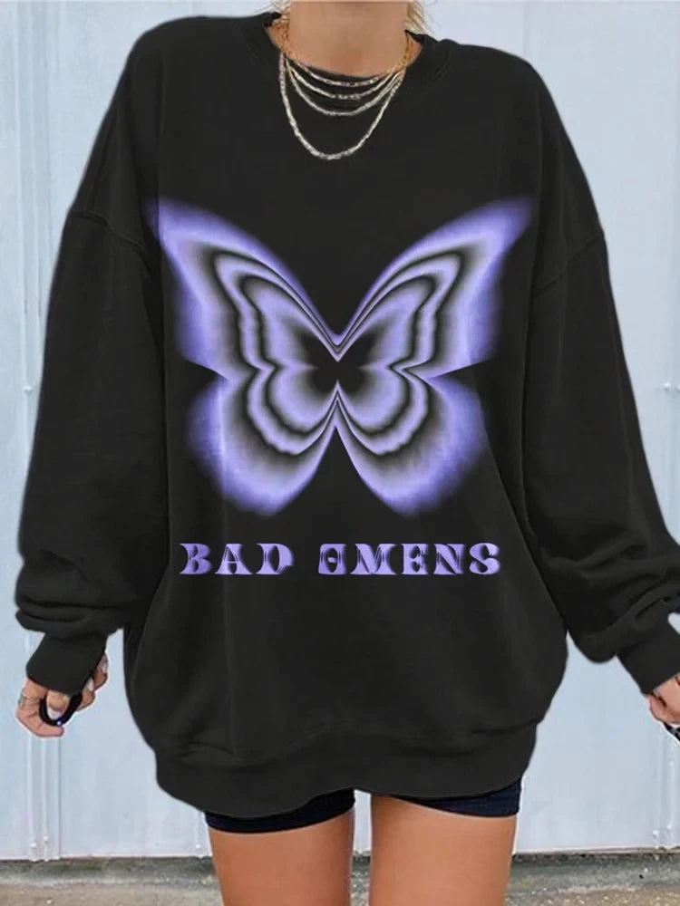 Bad Omens Zip Sweatshirt Mystic Butterfly Rock Band Art Sweatshirt Bad Omens Merch