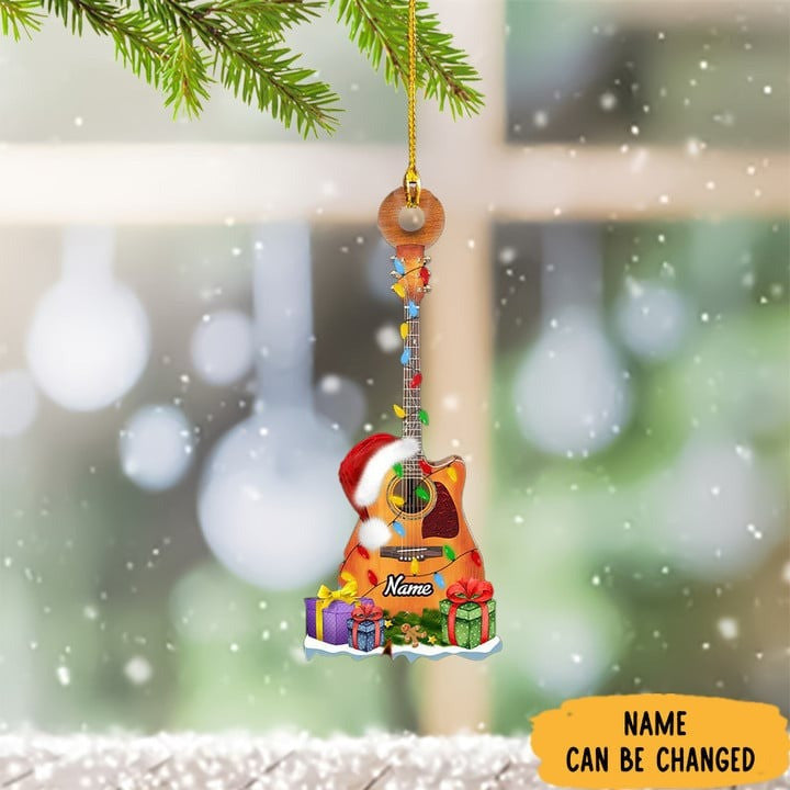 Personalized Guitar Christmas Ornament Christmas Guitar Ornament 2024