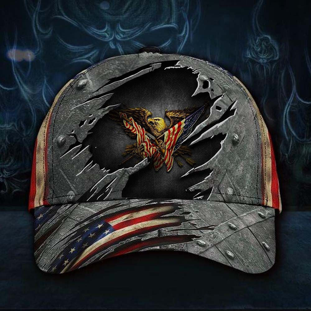 2nd Amendment Hat 3D Eagle Gun Flag 1789 U.S. Military Cap Gift For Men Father's Day Gift