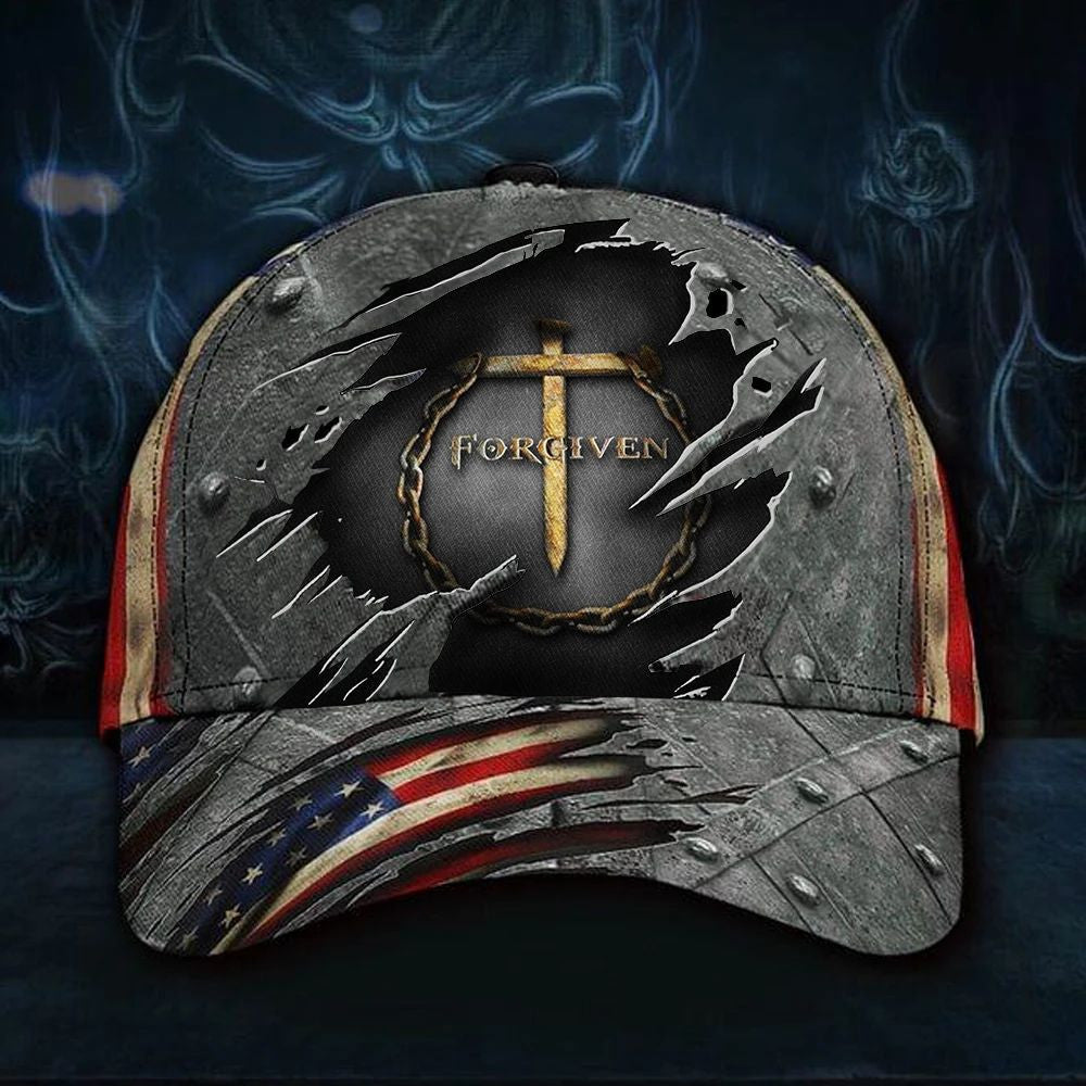 Jesus Forgiven Classic Hat 3D Print Christian Religion God Easter Cap Dad Hat Merch Gifts 2