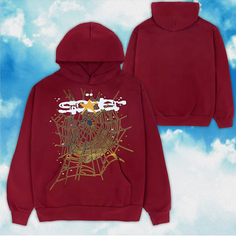 Sp5der Web Hoodie Maroon Spider Web Hoodie Spider Merch Gifts For Him Her