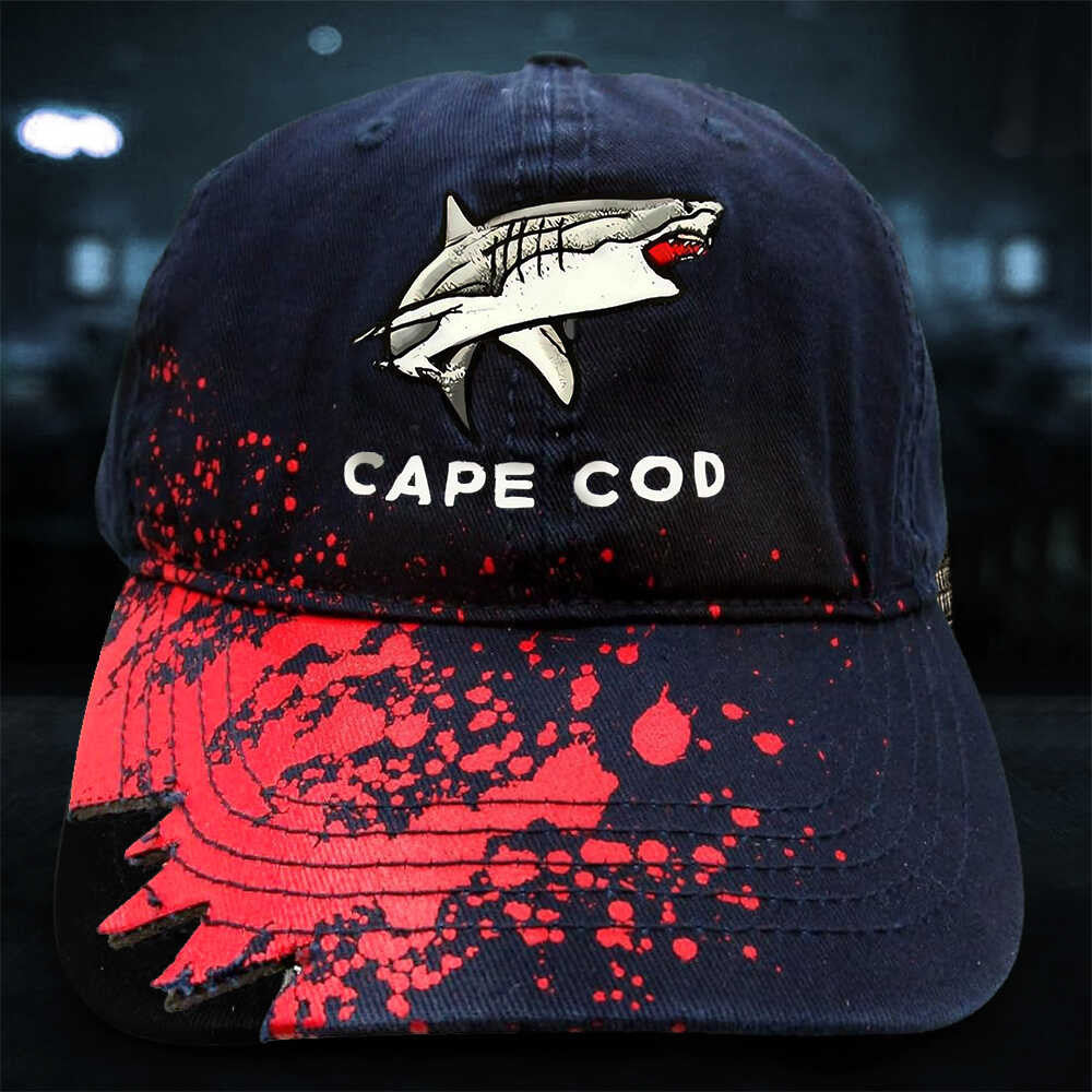 Cape Cod Shark Bite Hat Cape Cod Blood Shark Bite Hat Unique Gifts For Him