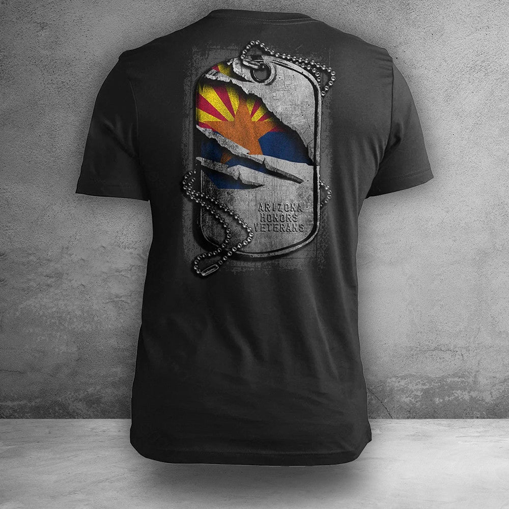 Arizona Honors Veterans Arizona T-Shirt Patriotic Graphic Tees Gifts For Veterans Men