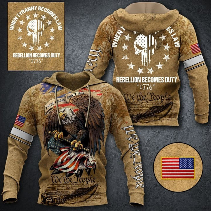 When Tyranny Becomes Law Hoodie US Eagle We The People Apparel Patriots Gifts For Him