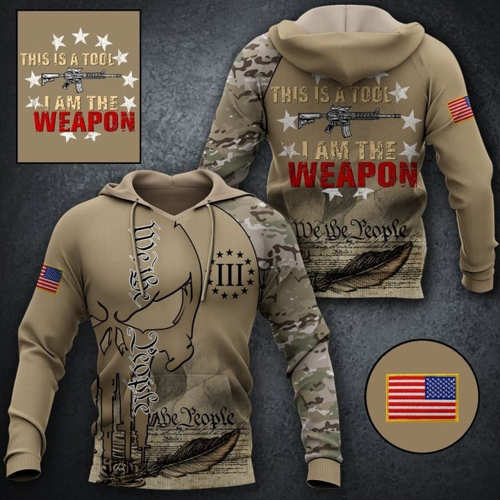 This Is A Tool I Am The Weapon Hoodie We The People Skull Hoodie Gun Lovers Gifts Men's