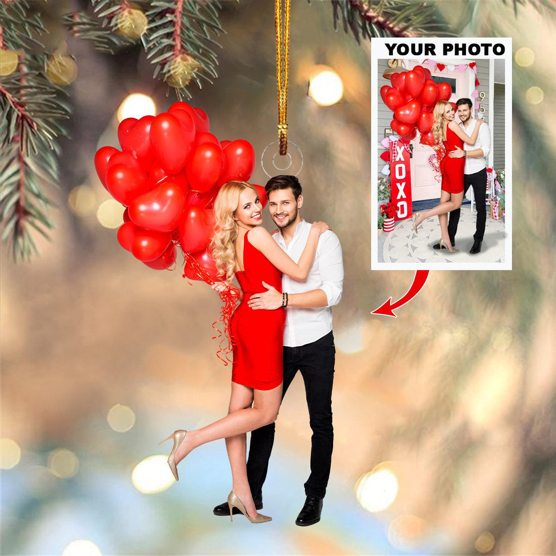 Personalized Christmas Ornaments With Photo Couple Ornaments Gifts For Wife Husband