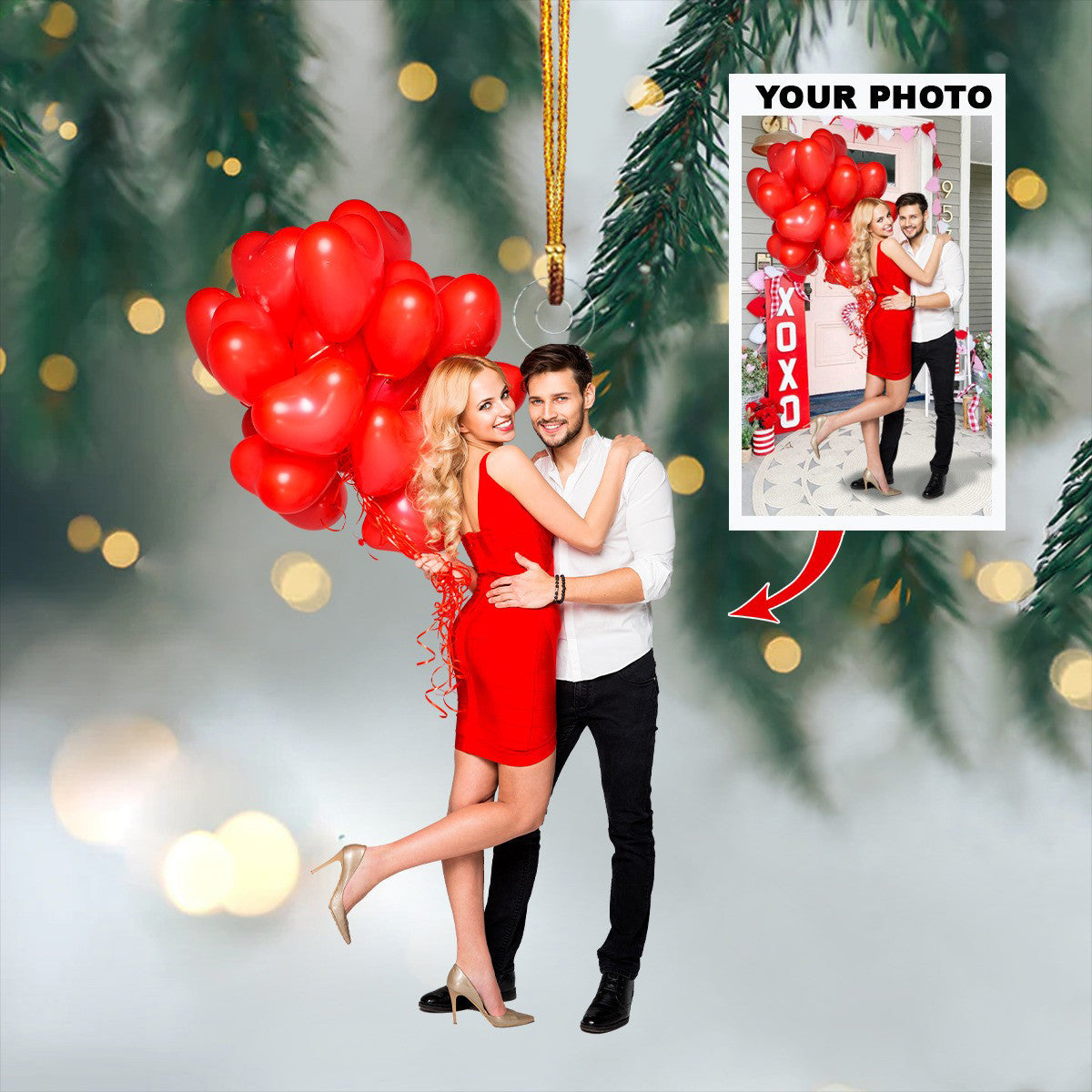 Personalized Christmas Ornaments With Photo Couple Ornaments Gifts For Wife Husband