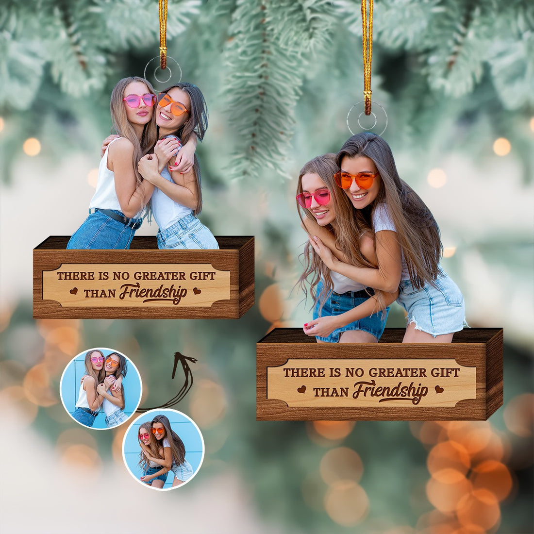 Personalized Photo Best Friend Ornaments There Is No Greater Gift Than Friendship