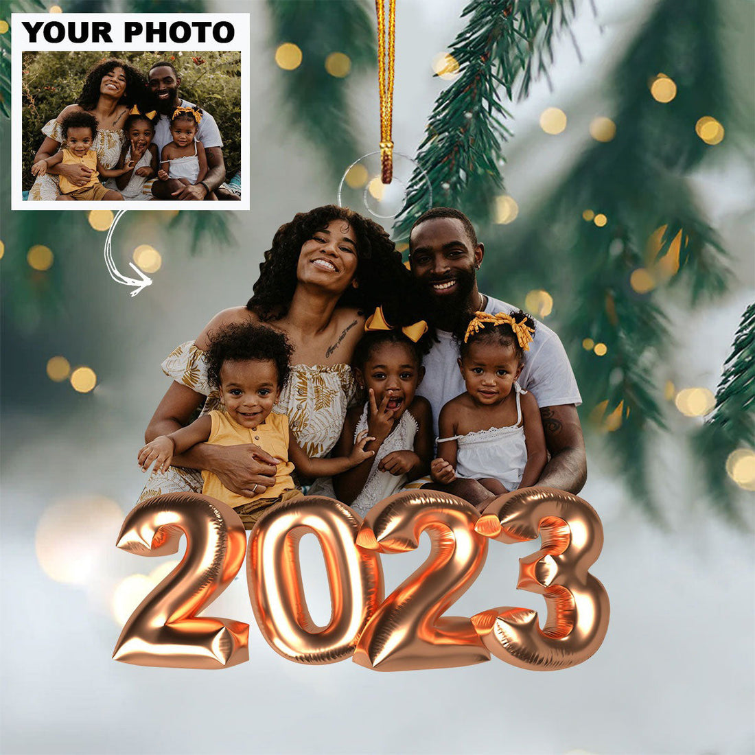 Personalized Photo Christmas Ornaments Family Ornament With Pets Custom Family Gifts