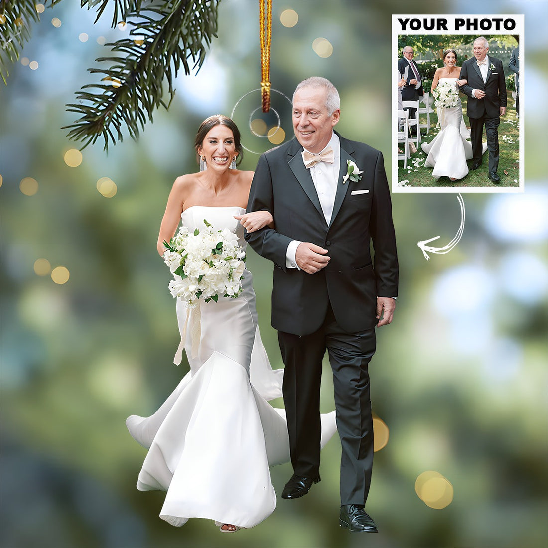 Custom Photo Christmas Ornaments Wedding Photo Ornament Gifts For Family Members
