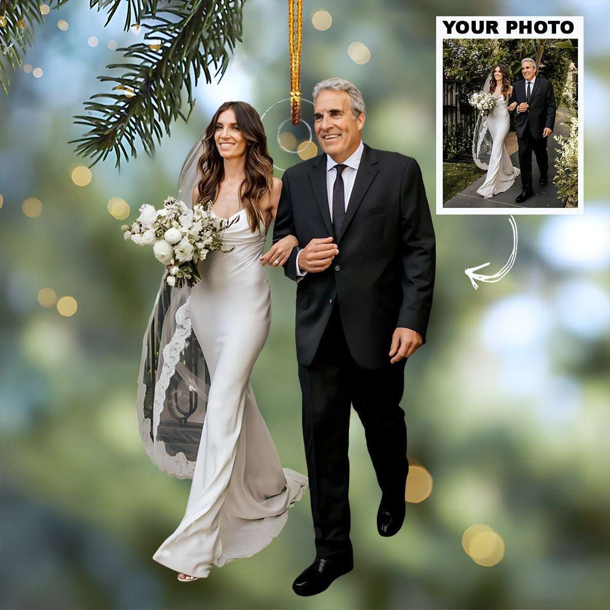Custom Photo Christmas Ornaments Wedding Photo Ornament Gifts For Family Members