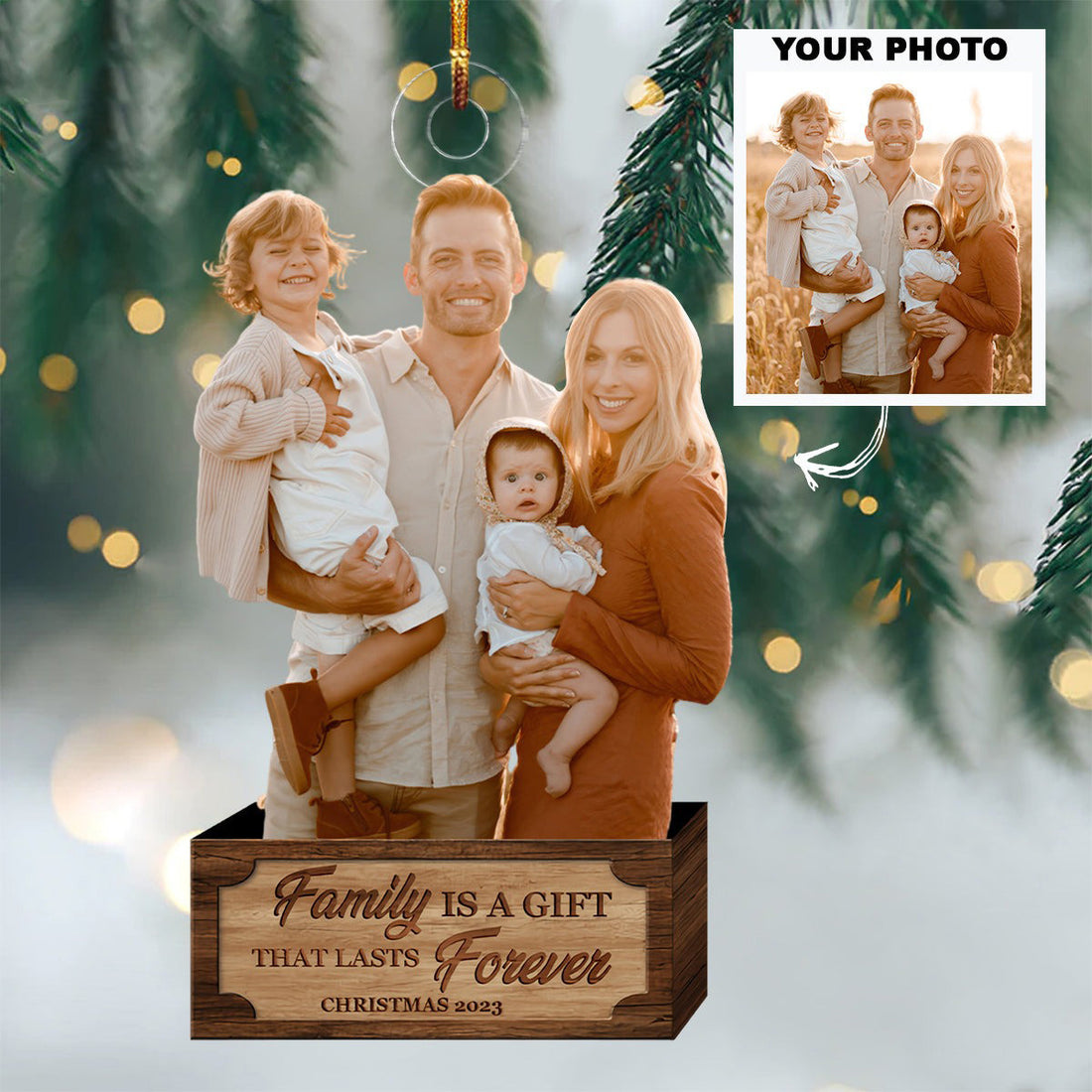 Custom Family Christmas Ornaments Picture Christmas Tree Ornaments Family Gift Ideas