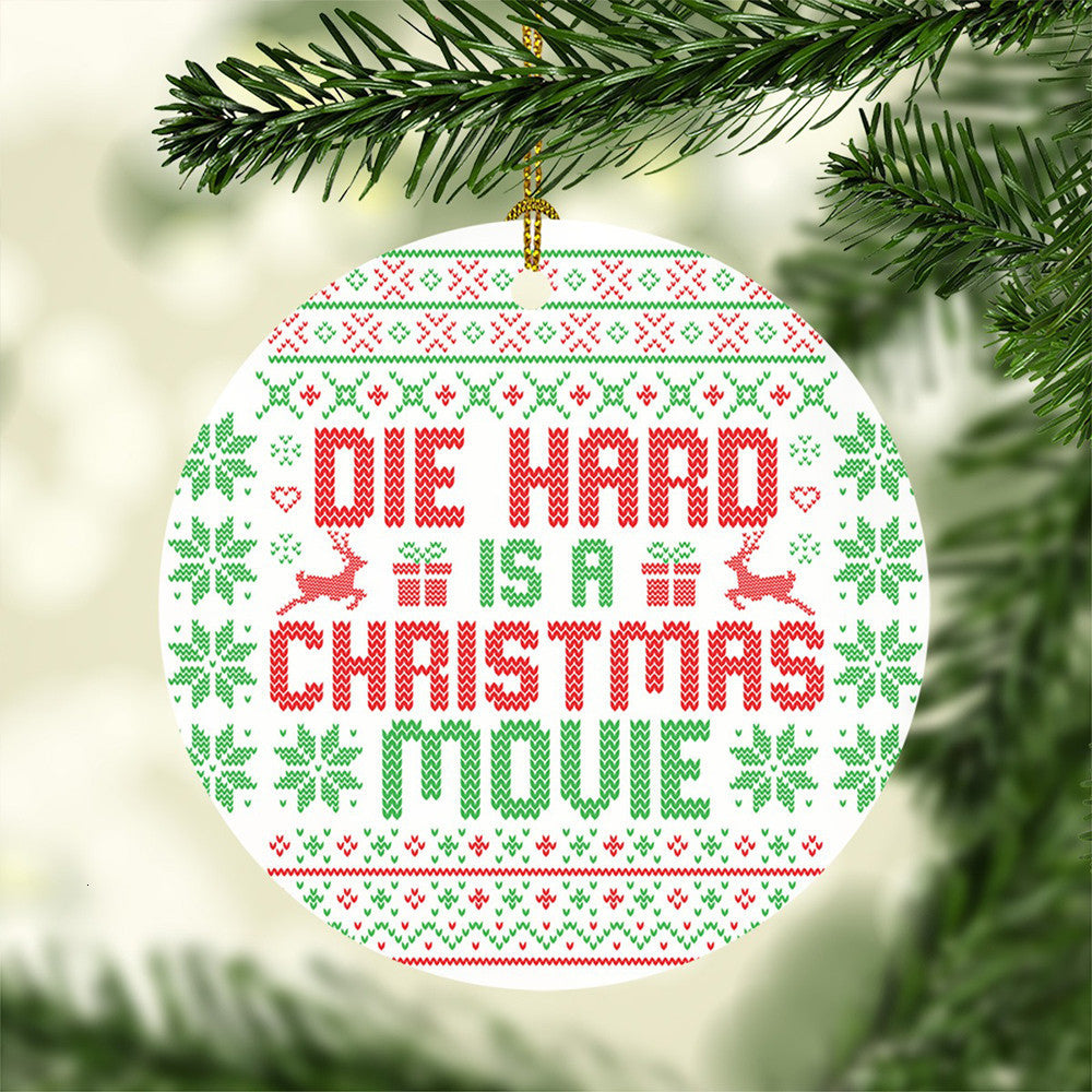 Die Hard Is A Christmas Movie Ornament Funny Xmas Ornament Die Hard Christmas Decoration Ideas