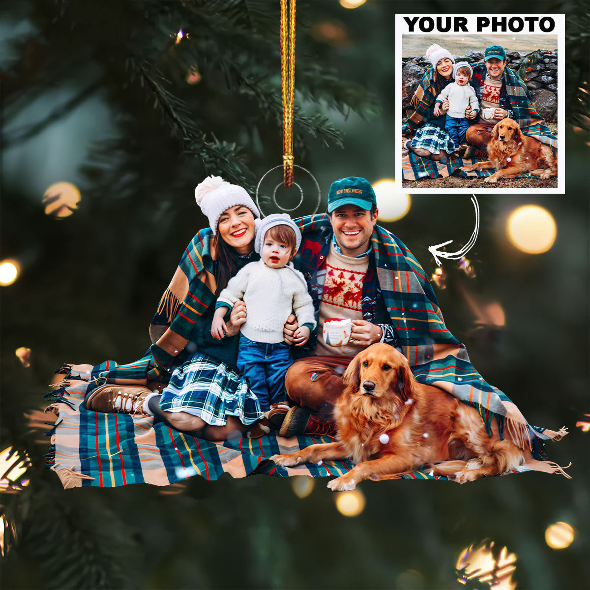 Customized Picture Family Ornament Personalized Family Christmas Ornaments Home Decor