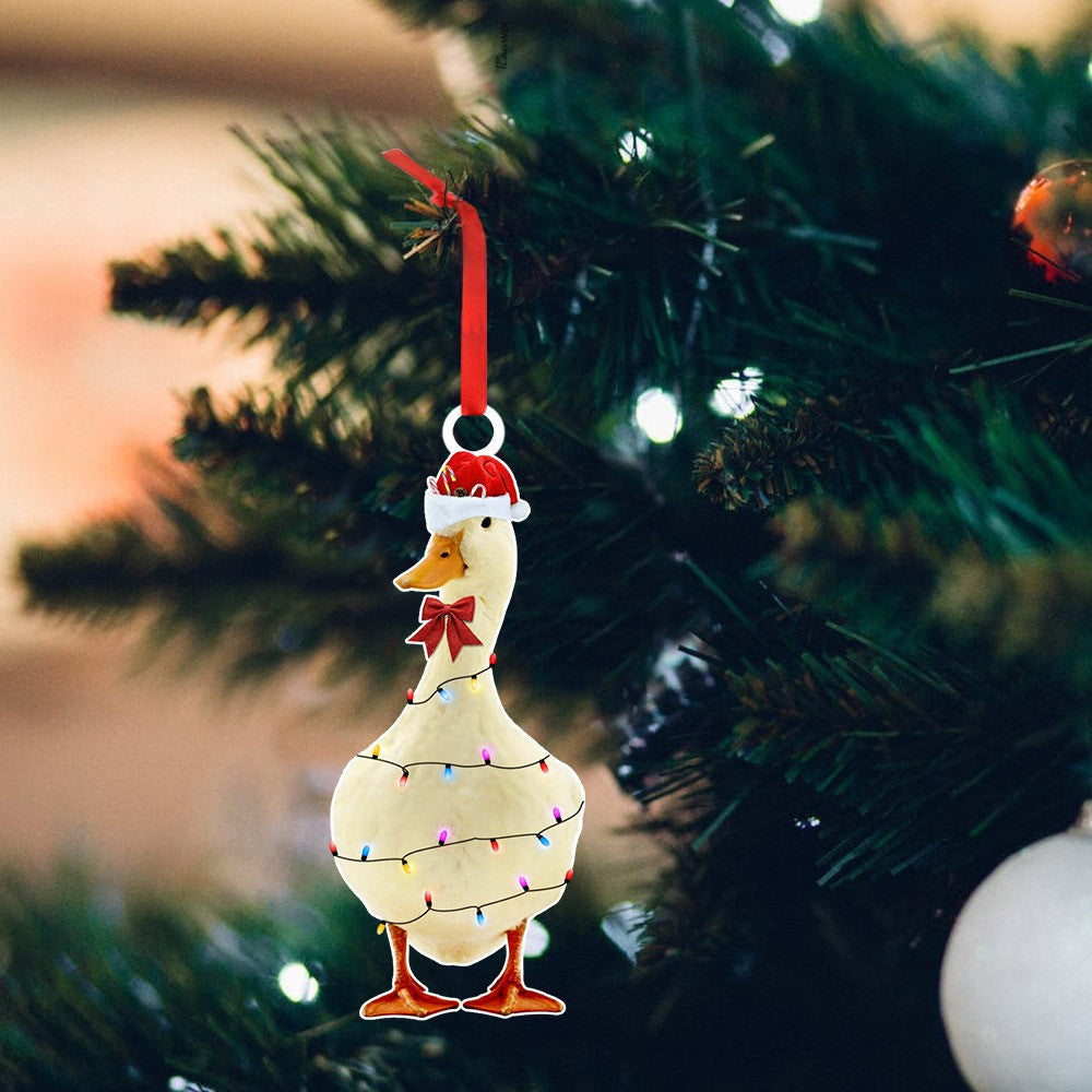 Duck Christmas Ornament Funny Xmas Ornament Farmhouse Christmas Tree Decorations