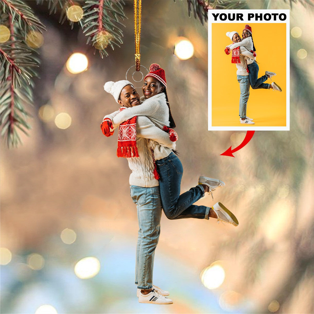 Personalized Couple Christmas Ornaments Custom Ornaments With Picture Gifts For Him Her