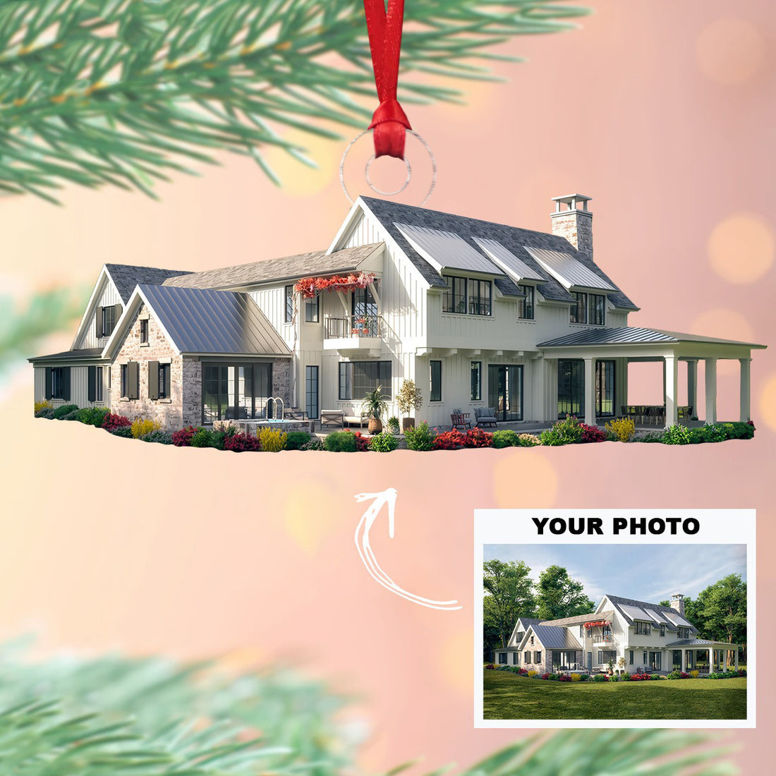 Customized Photo Ornaments New Home Christmas Ornament Gifts For Family