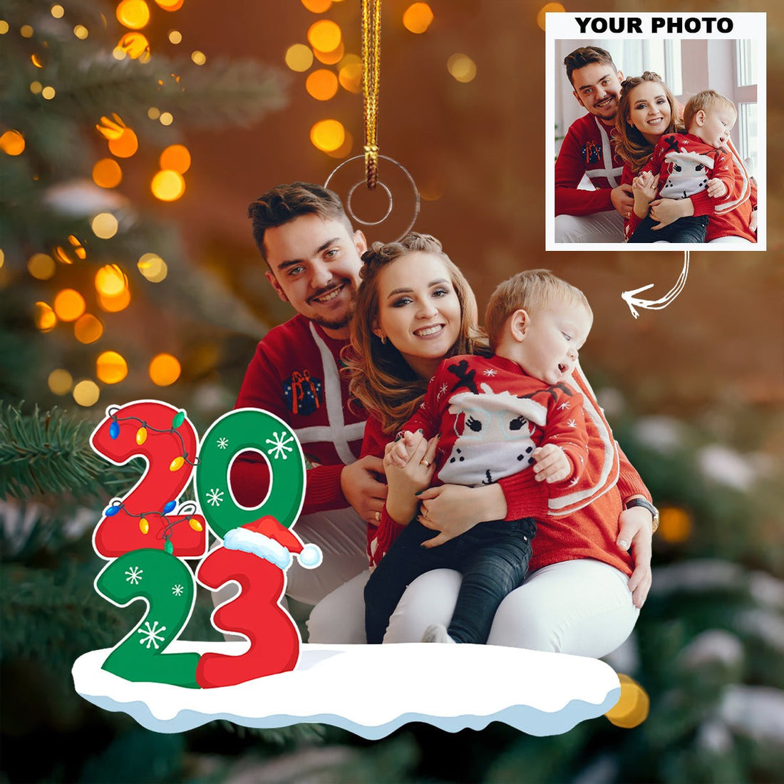Personalized Photo Ornaments Custom Family Ornaments Family Gift Ideas For Christmas
