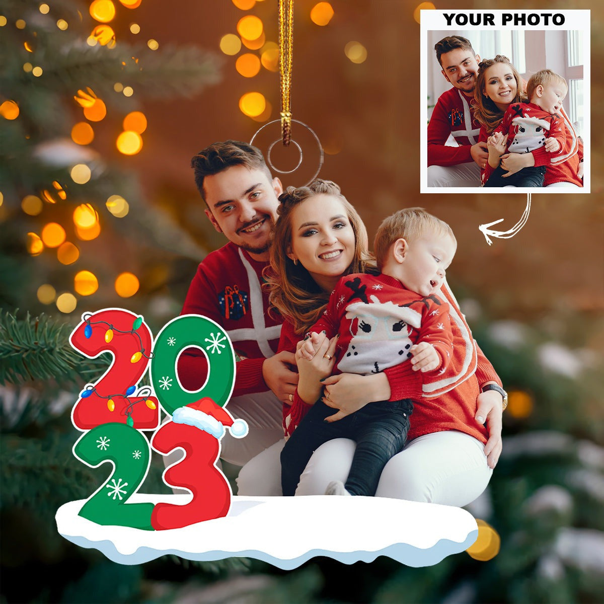 Personalized Photo Ornaments Custom Family Ornaments Family Gift Ideas For Christmas
