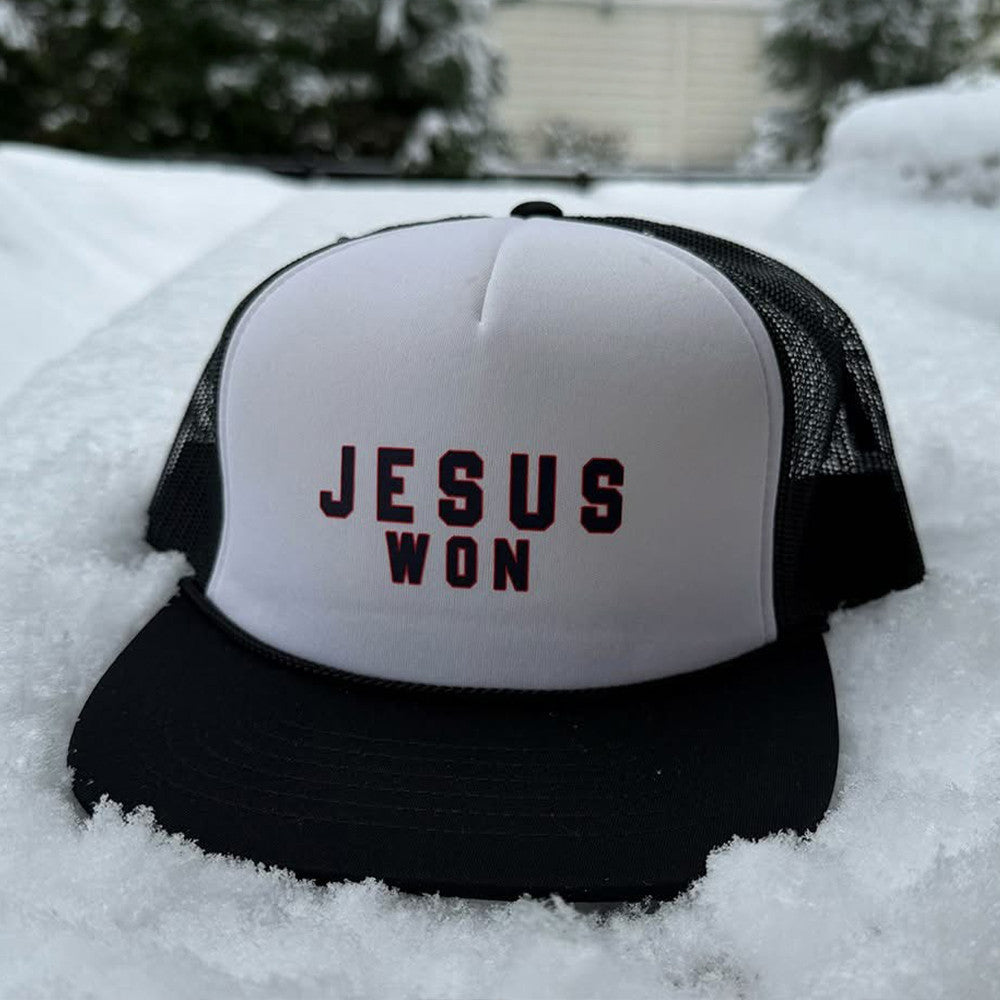 Jesus Won Trucker Hat Christian Hat Gifts For Jesus Lovers