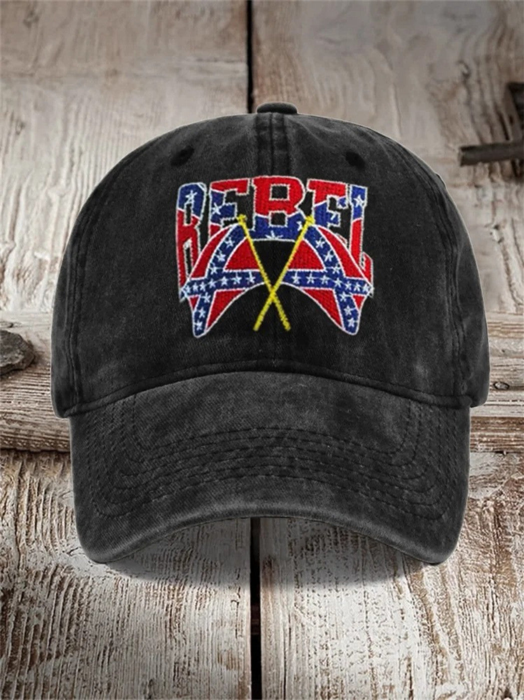 Southern Pride Old Dixie Embroidered Hat Vintage Southern Cross Hat Lynyrd Skynyrd Merch