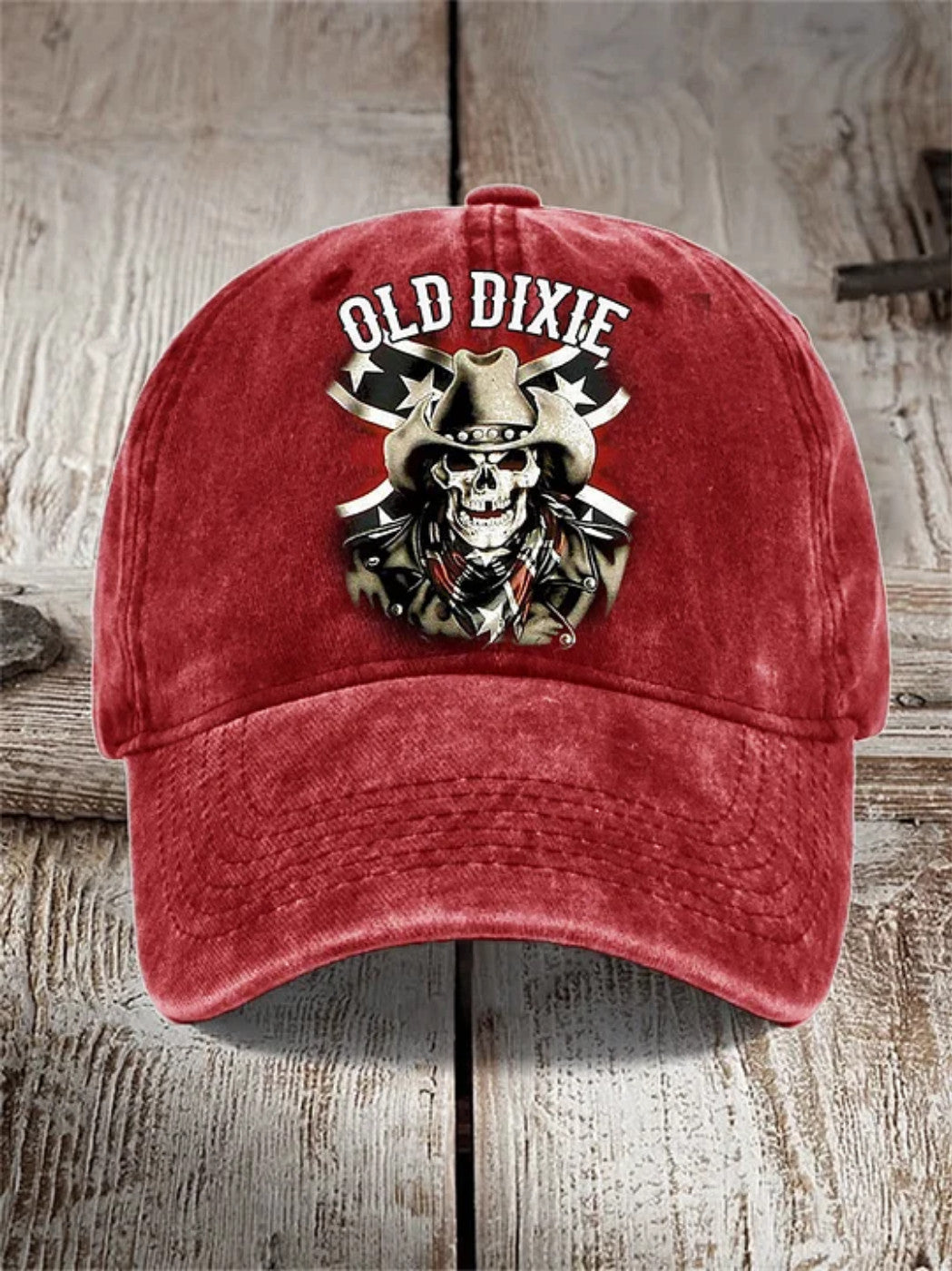 Cowboy Skull Old Dixie Hat Vintage Southern Hat Lynyrd Skynyrd Merch Gifts For Dad