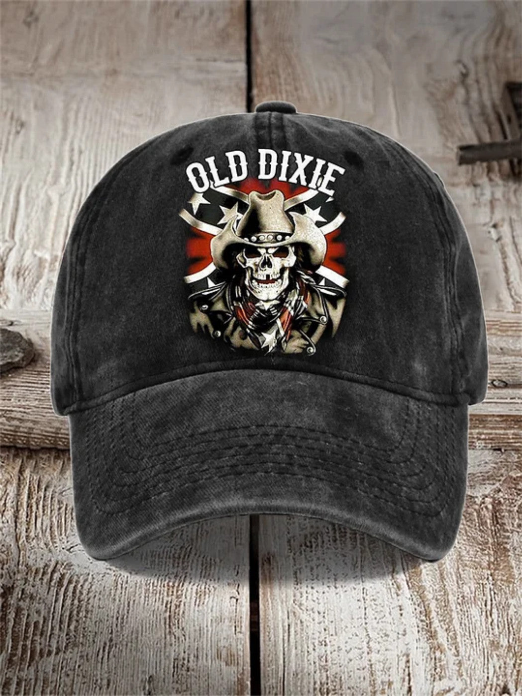 Cowboy Skull Old Dixie Hat Vintage Southern Hat Lynyrd Skynyrd Merch Gifts For Dad