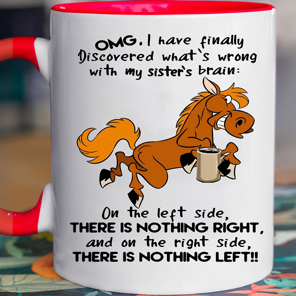 OMG I Have Finally Discovered What's Wrong Horse Mug Funny Coffee Mugs For Guys