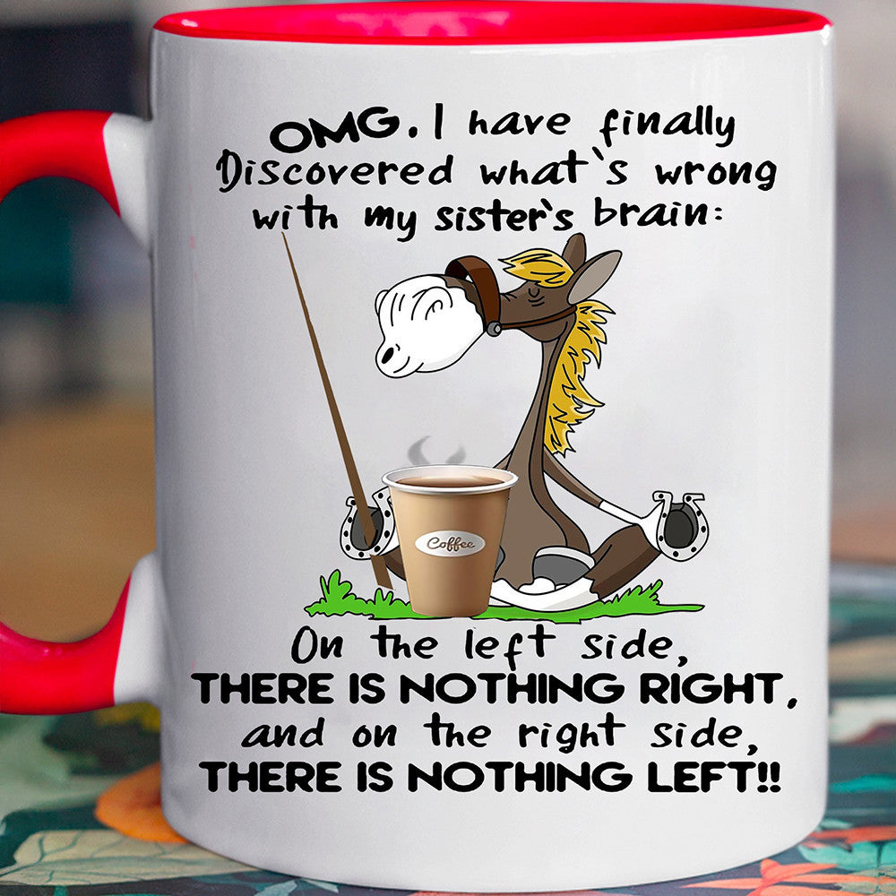 OMG I Have Finally Discovered What's Wrong Horse Accent Mug Horse Lover Funny Mug