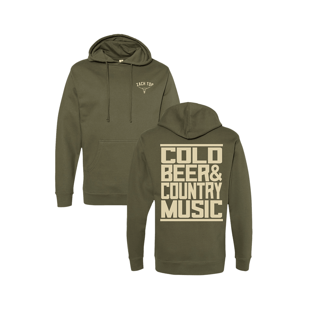 Zach Top Merch Zach Top Colo Beer And Country Music Hoodie Green Gifts For Fans