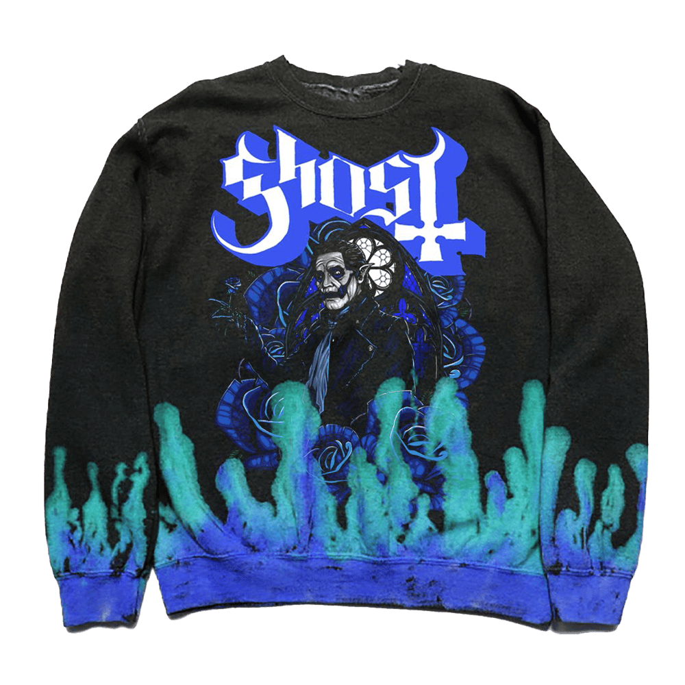 Ghost Merch Store Ghost Band Merch Ghost Store Darkness Custom Flames Sweatshirt Fans Gifts