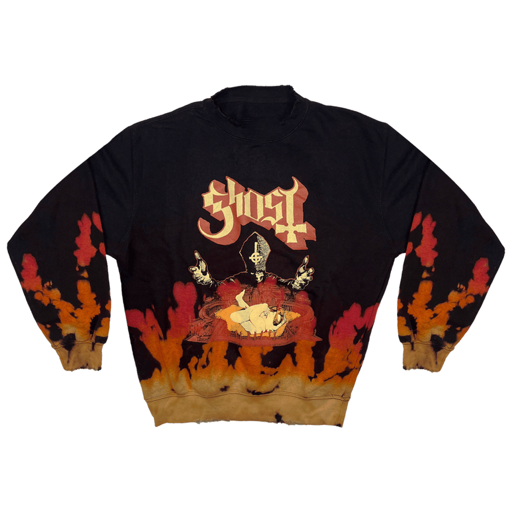 Ghost Merch Store Ghost Band Infestissumam Flames Sweatshirt Gifts For Music Fans