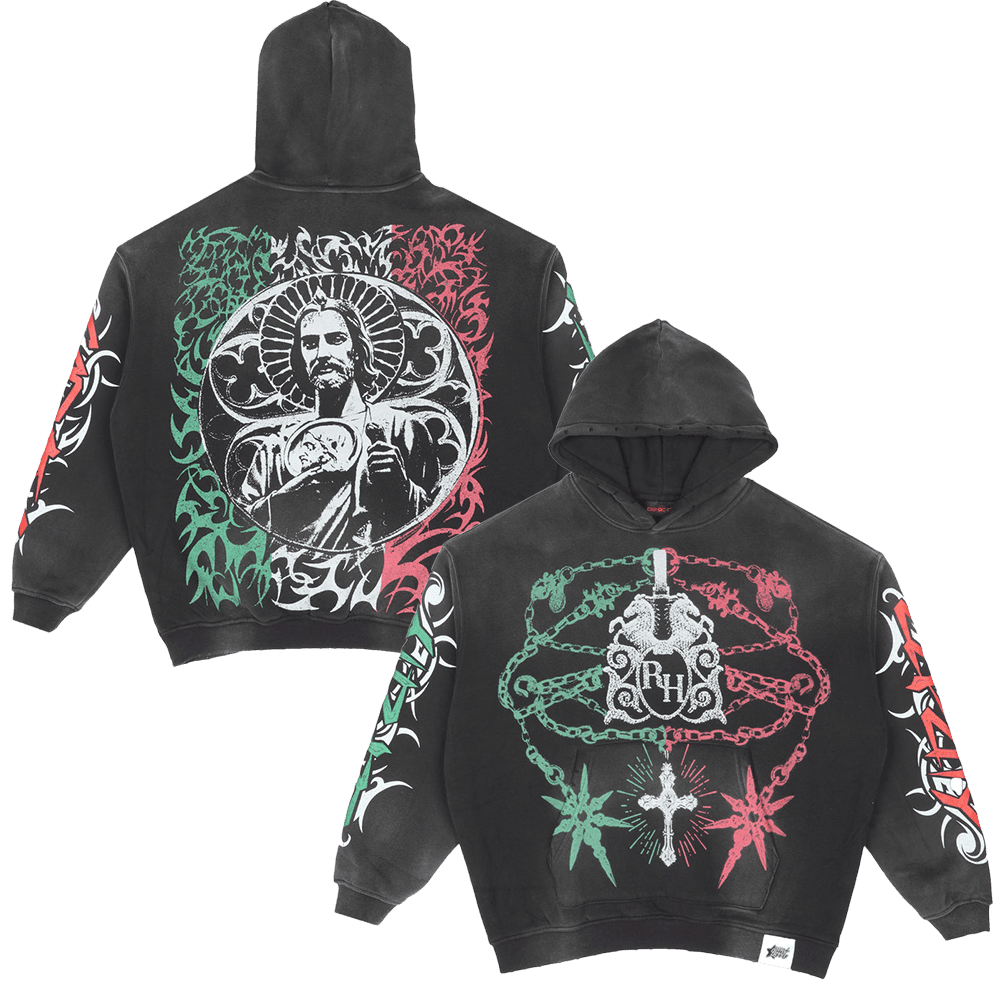 Rancho Humilde Merch Black And Mexico Wash Hoodie Rancho Humilde Hoodie Music Fan Gifts