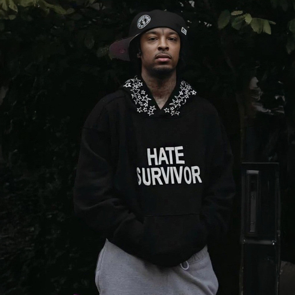 Hate Survivor Hoodie Drake Hate Survivor Stars Hoodie Gifts For Drake Fans