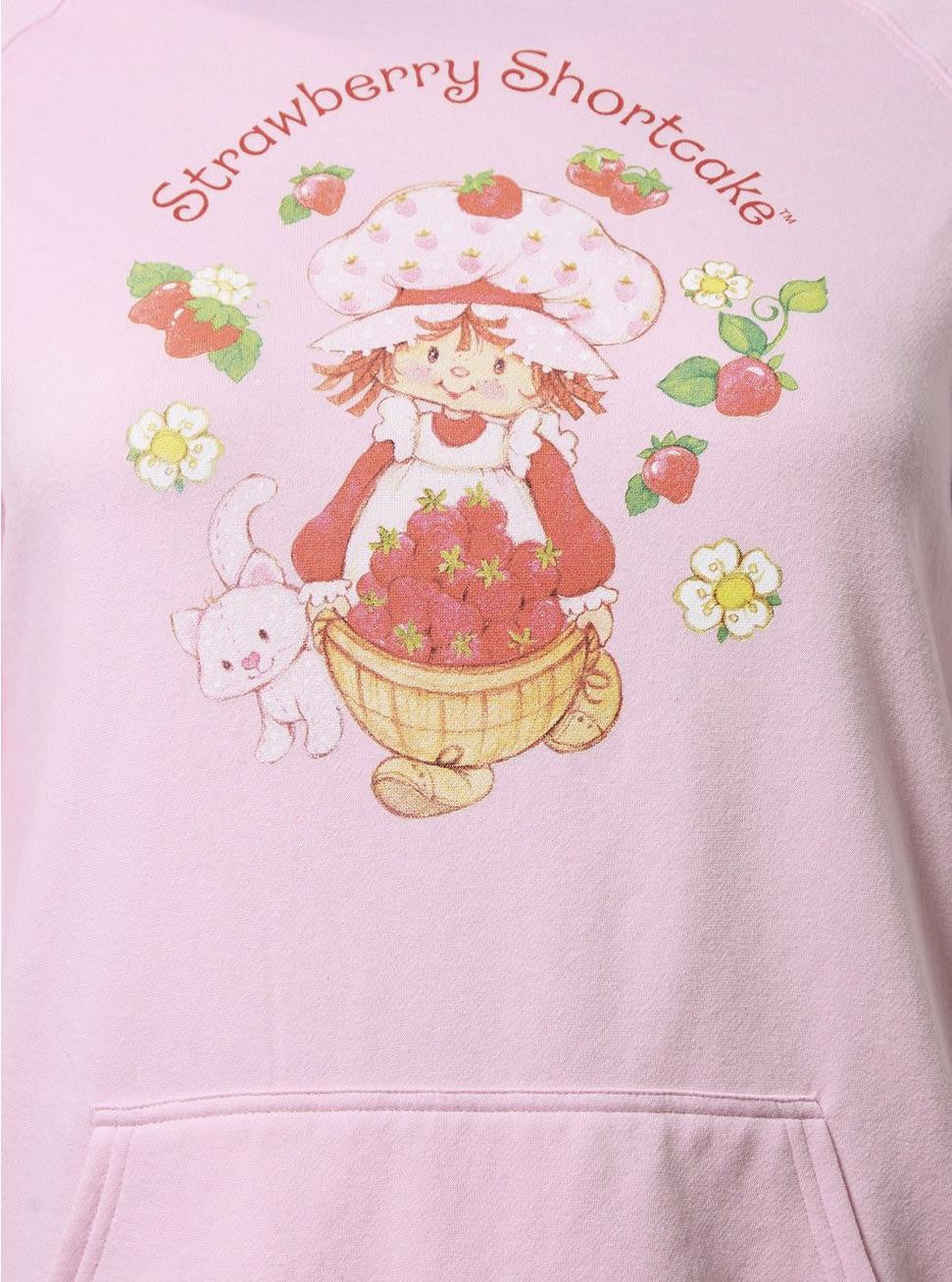 Strawberry Shortcake Hoodie Girl Cat And Strawberry Cute Hoodie Strawberry Shortcake Merch