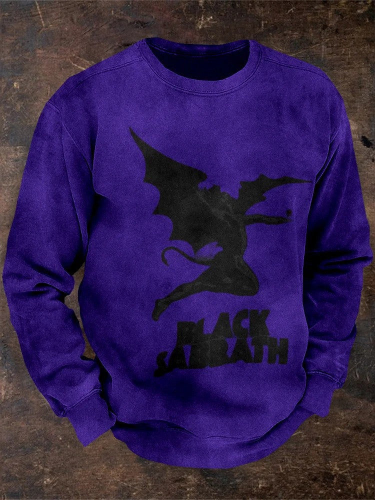 Black Sabbath Merch Sweatshirt Gradiant Demon Black Sabbath Sweatshirt For Rock Band Fan Gifts