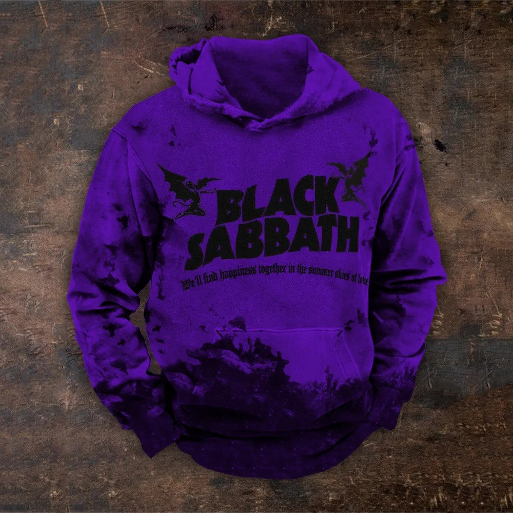 Black Sabbath Merch Hoodie Gradiant Demon Rock Band Black Sabbath Hoodie Fan Birthday Gift for Husband