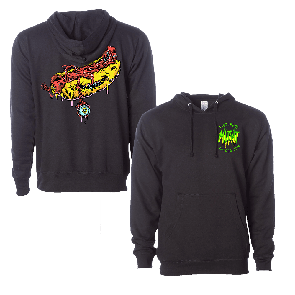Drew Gooden Merch Hoodie Mutant Hot Dog Black Hoodie Gifts For Fan Father's Day Gift for Dad