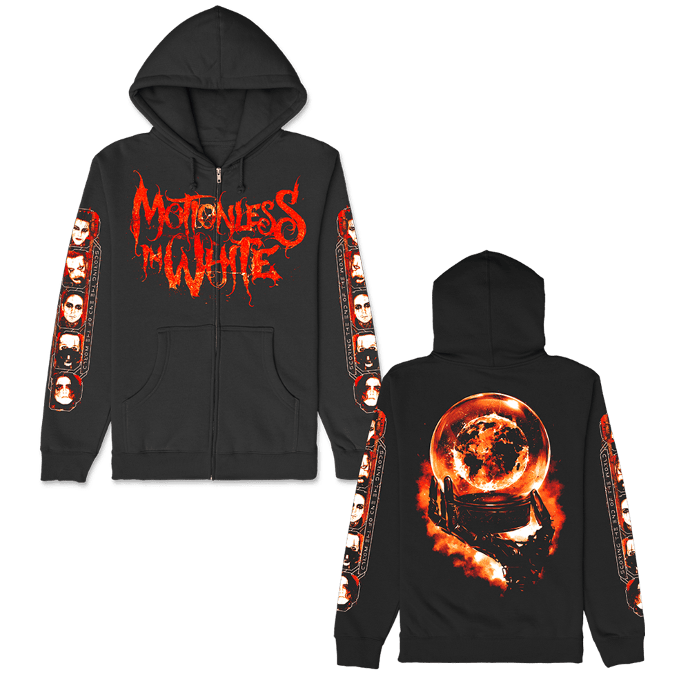 Motionless In White Merch Motionless In White Earth Embers Zip Hoodie Christmas Gift for Him