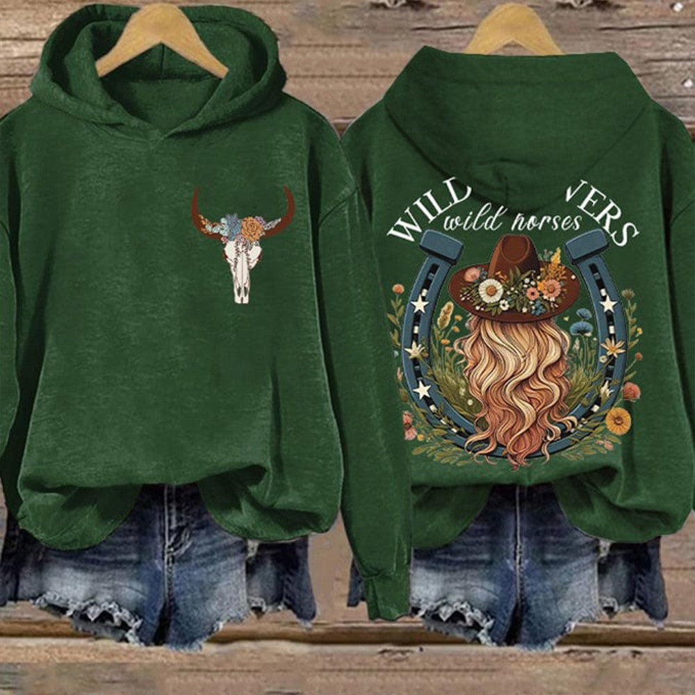 Lainey Wilson Merch Wild Flowers And Wild Horses Hoodie For Women Country Music Gifts For Fan