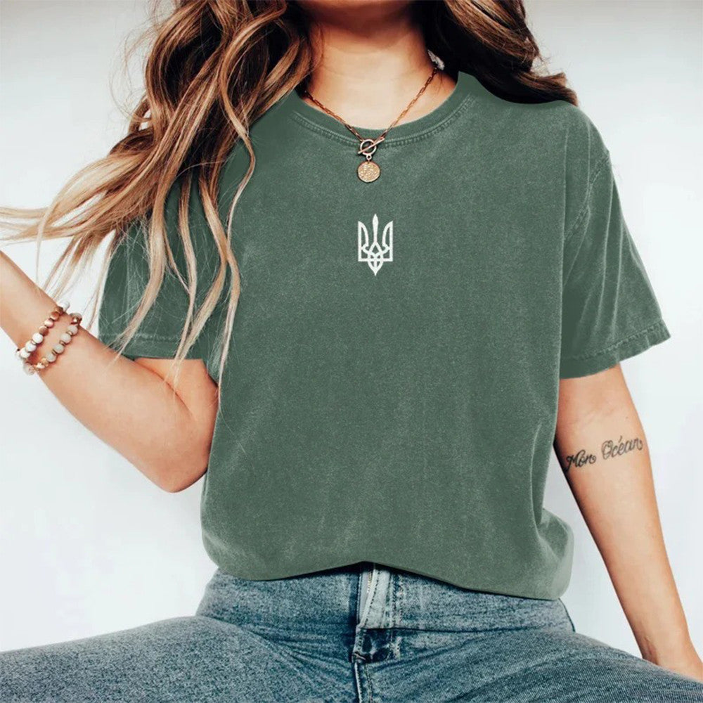 Zelensky T-Shirt Ukrainian Trident Symbol Zelensky Green Shirt Vintage Hoodie Gift for Men